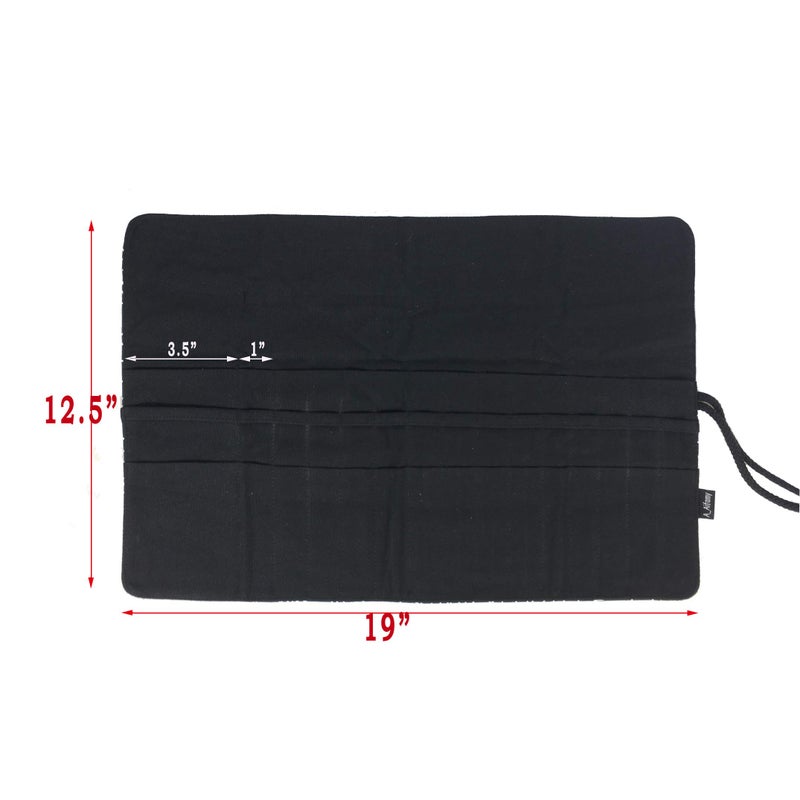 A AIFAMY 30 Pockets Artist Paint Brush Roll Up Bag Holder Canvas Pouch Case (Colorful Leaf) - Image 4